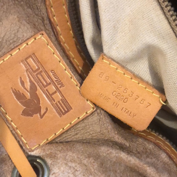 W ETRO Milano Red Paisley Vachetta Leather Drawstring Bucket Shoulder Bag - Picture 12 of 17